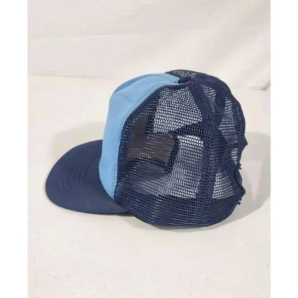 Vintage Webelos Cub Scout Hat Official Boys Blue Merit Badge Snapback Made USA